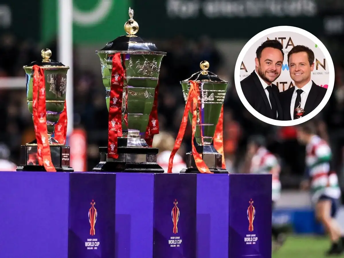 Ant and Dec with World Cups