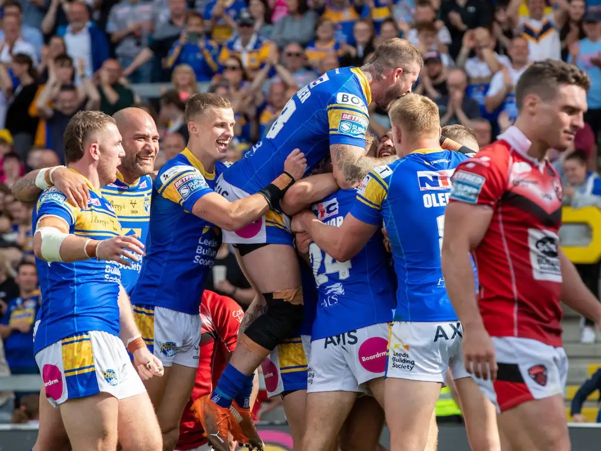 Leeds celebrate against Salford