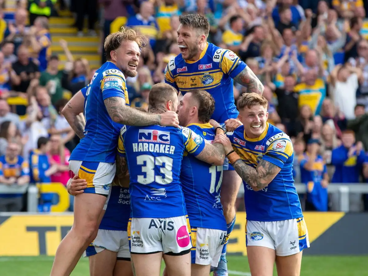 Leeds Rhinos players celebrate