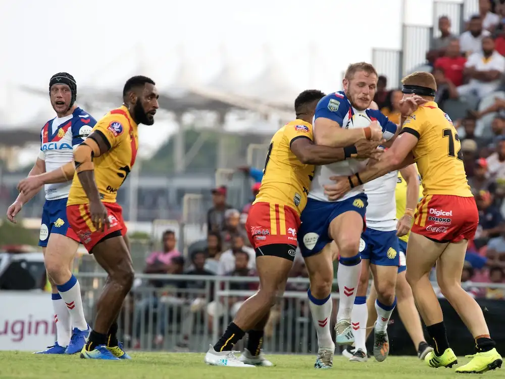 Tom Burgess for Great Britain against Papua New Guinea