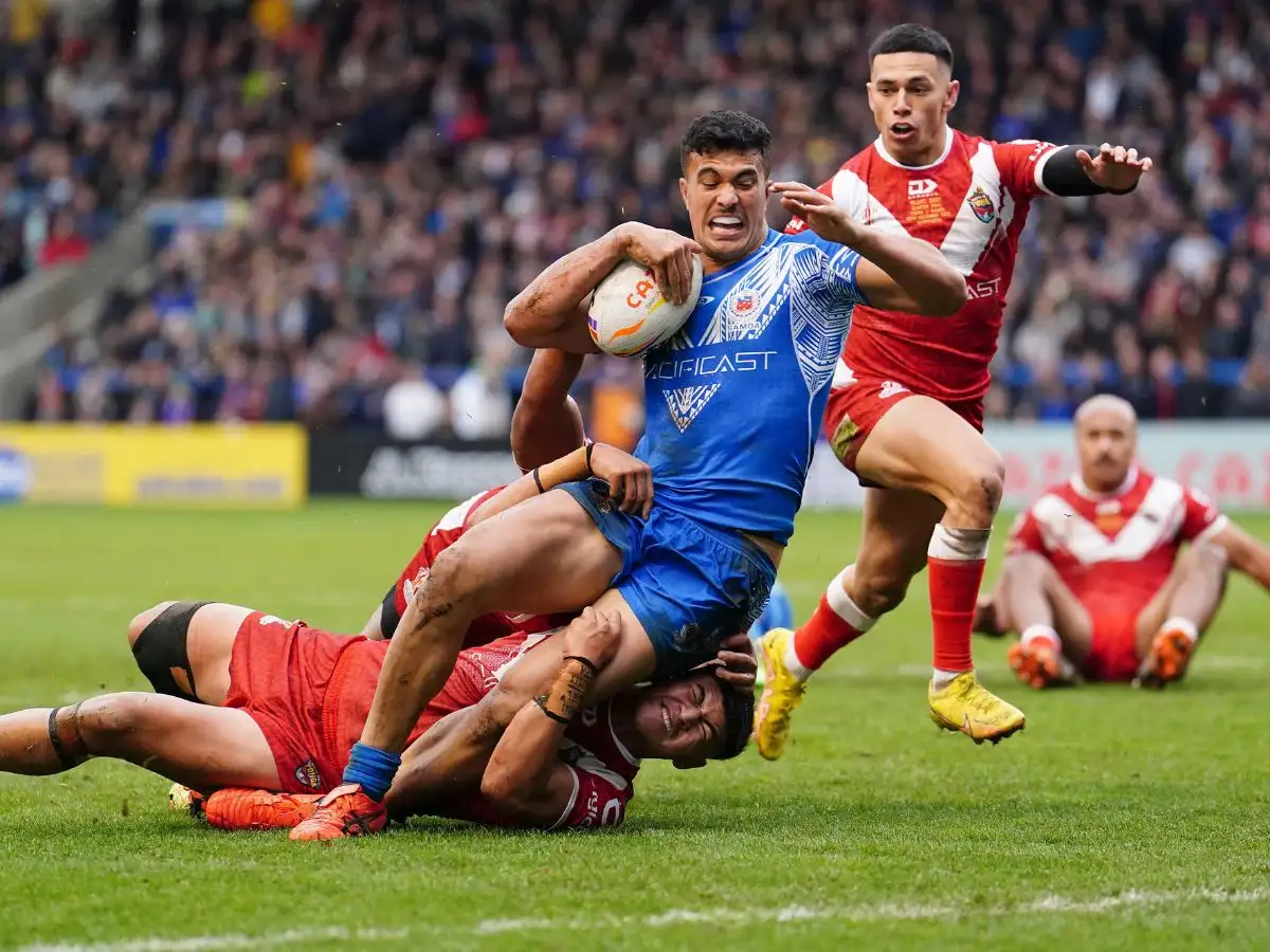 Tonga 18-20 Samoa: Samoa set up re-match with England in World Cup semis