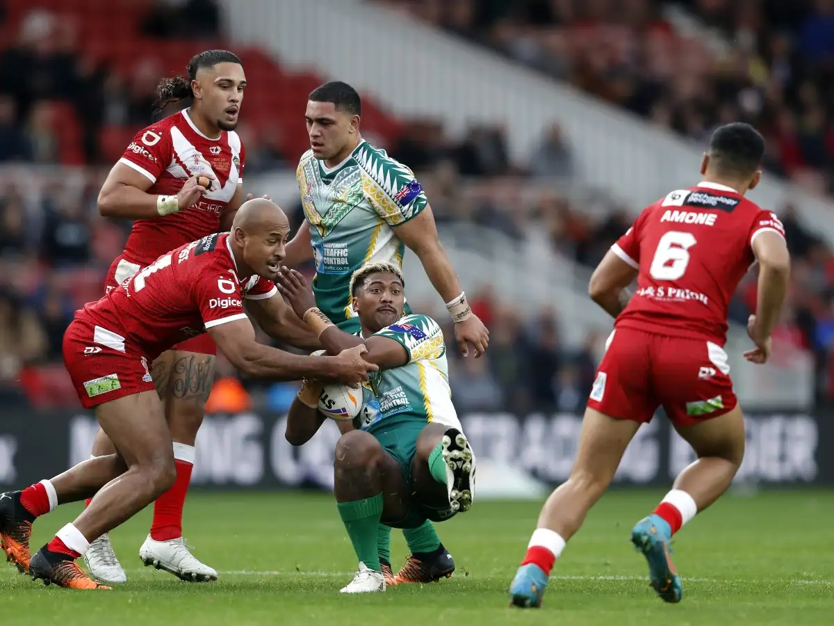 Steven Marsters, Rugby League World Cup. PA Images. Cook Islands