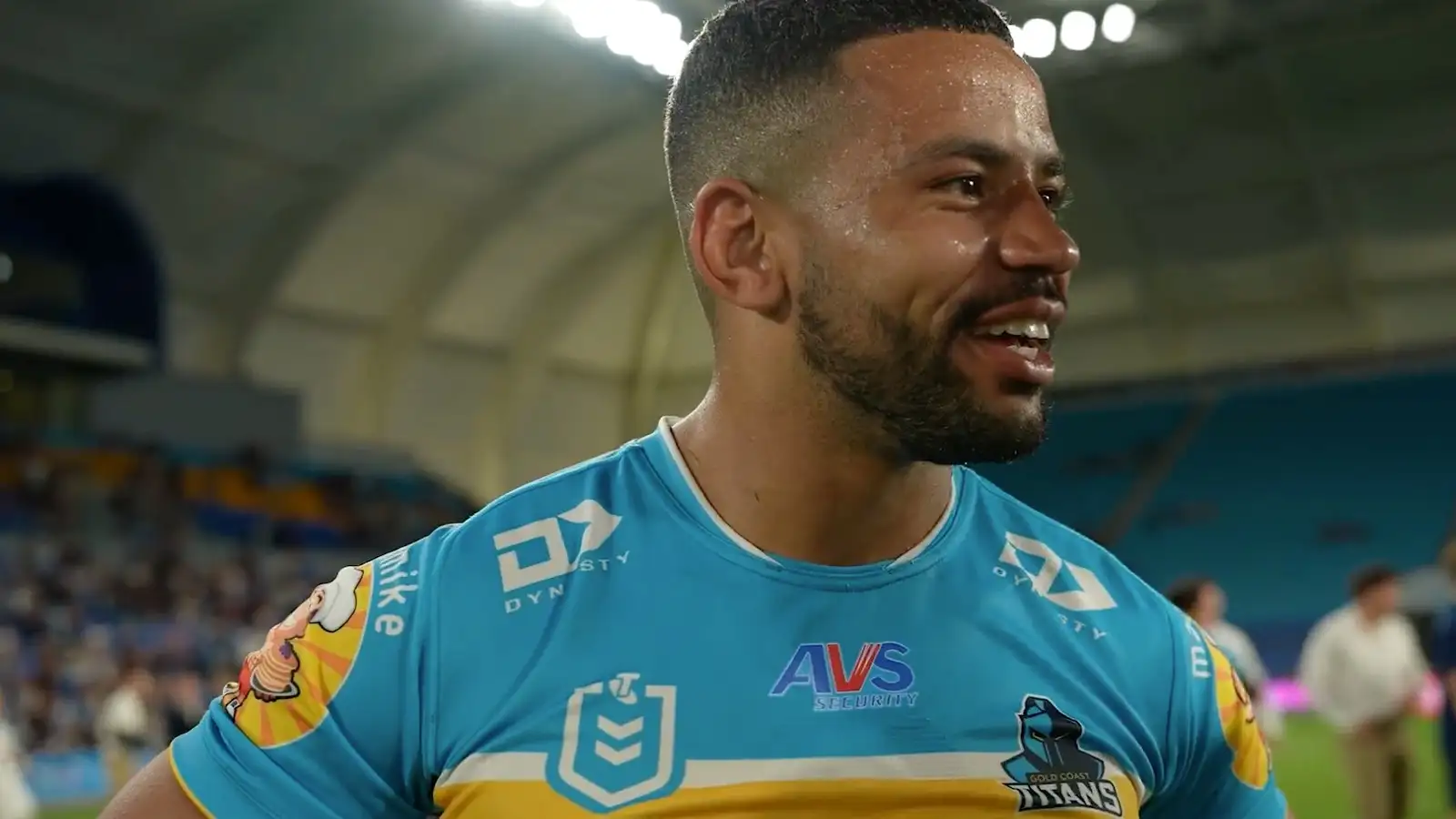 WATCH: Kruise Leeming supports break to score first NRL try in second appearance