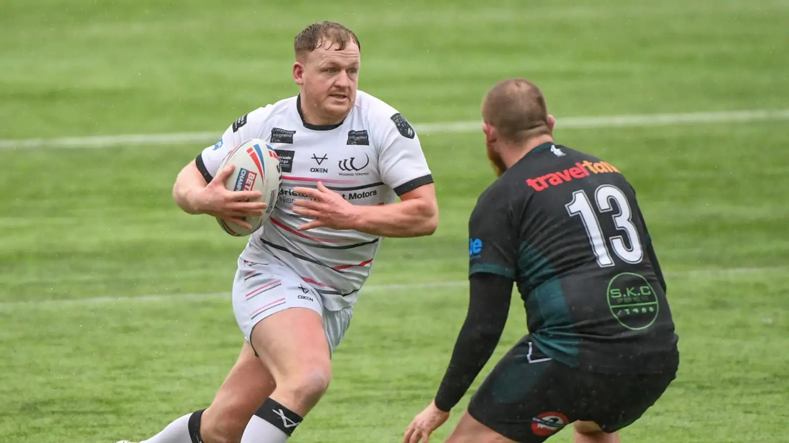 Jordan Johnstone in action for Widnes Vikings.