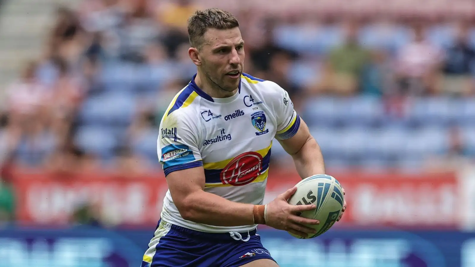 George Williams in action for Warrington Wolves.