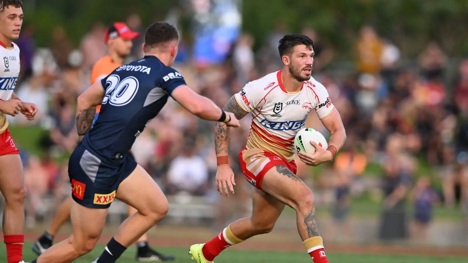 Oliver Gildart in action for Dolphins during the 2023 NRL pre-season challenge. Photo by Australian Associated Press / Alamy Stock Photo/
