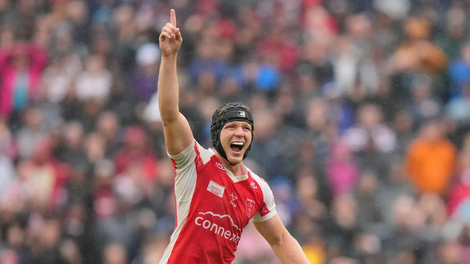 Brad Schneider celebrates winning drop goal