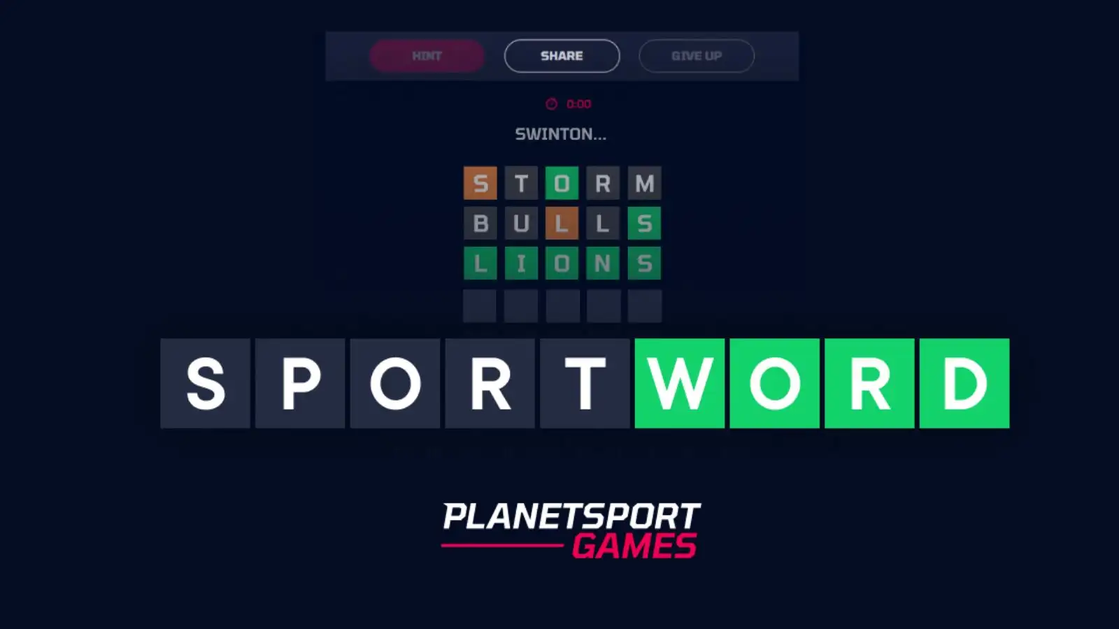 Sportword: Play daily rugby league word game on Planet Sport