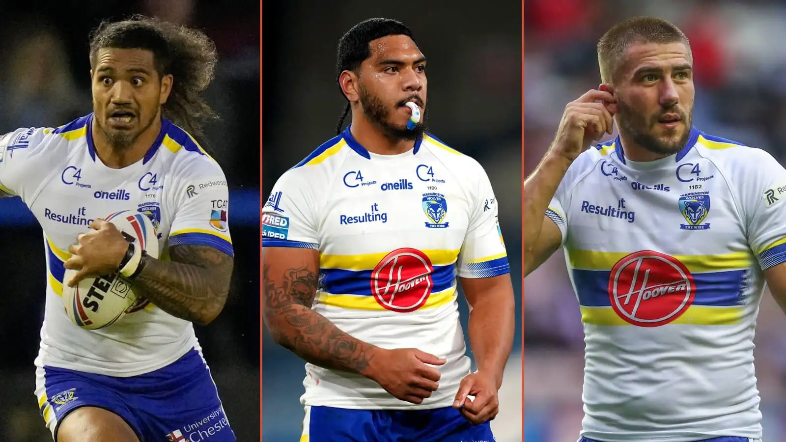 Peter Mata'utia, Thomas Mikaele, Greg Minikin Warrington Wolves