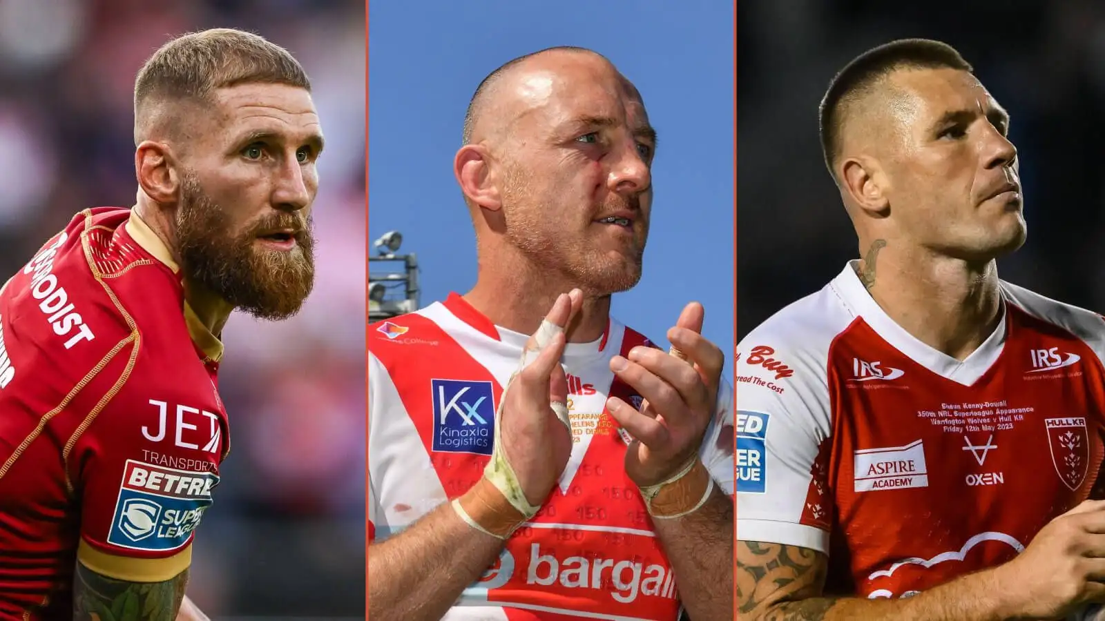 Super League stars Sam Tomkins, James Roby, Shaun Kenny-Dowall