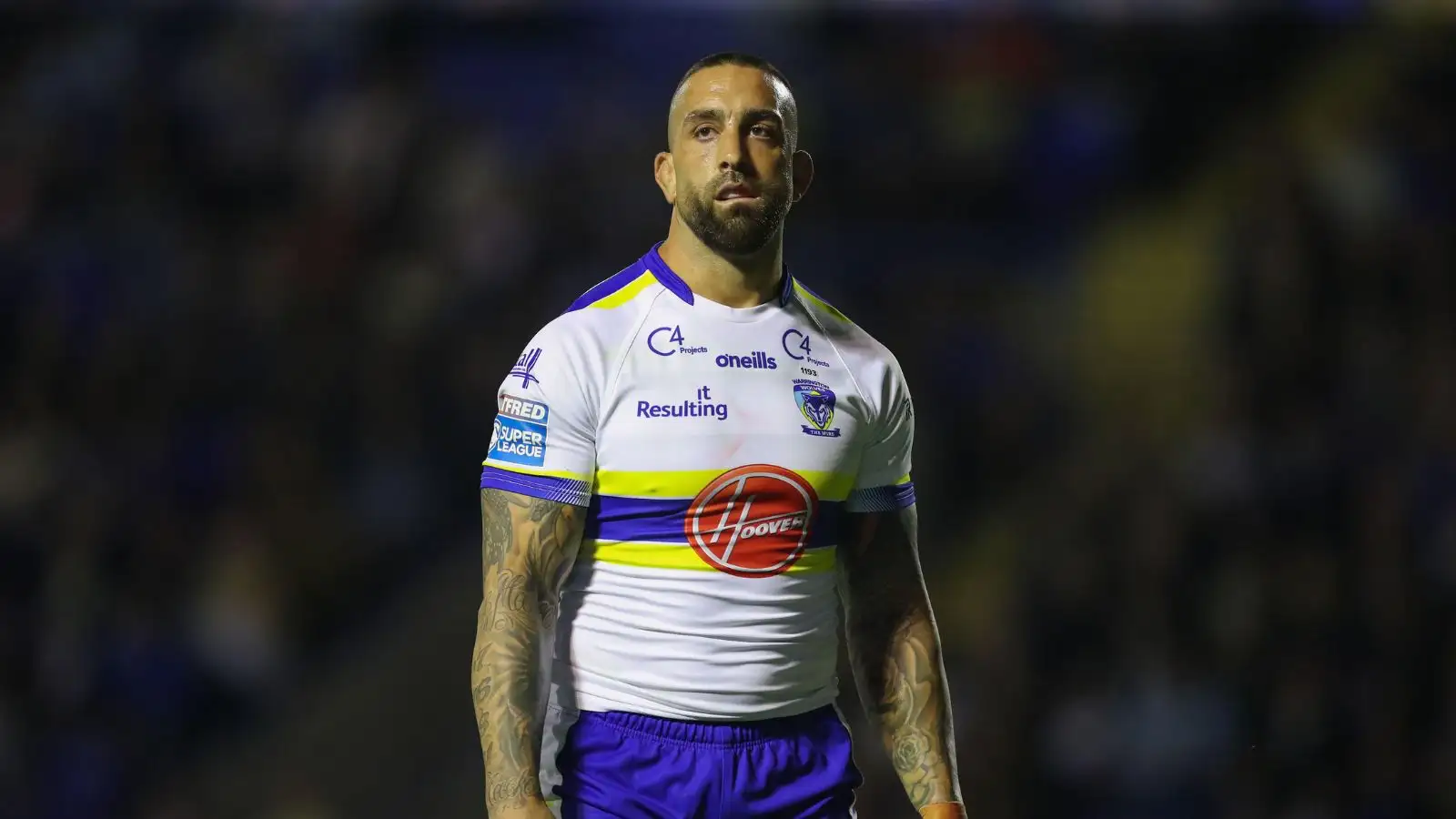 Paul Vaughan in action for Warrington Wolves