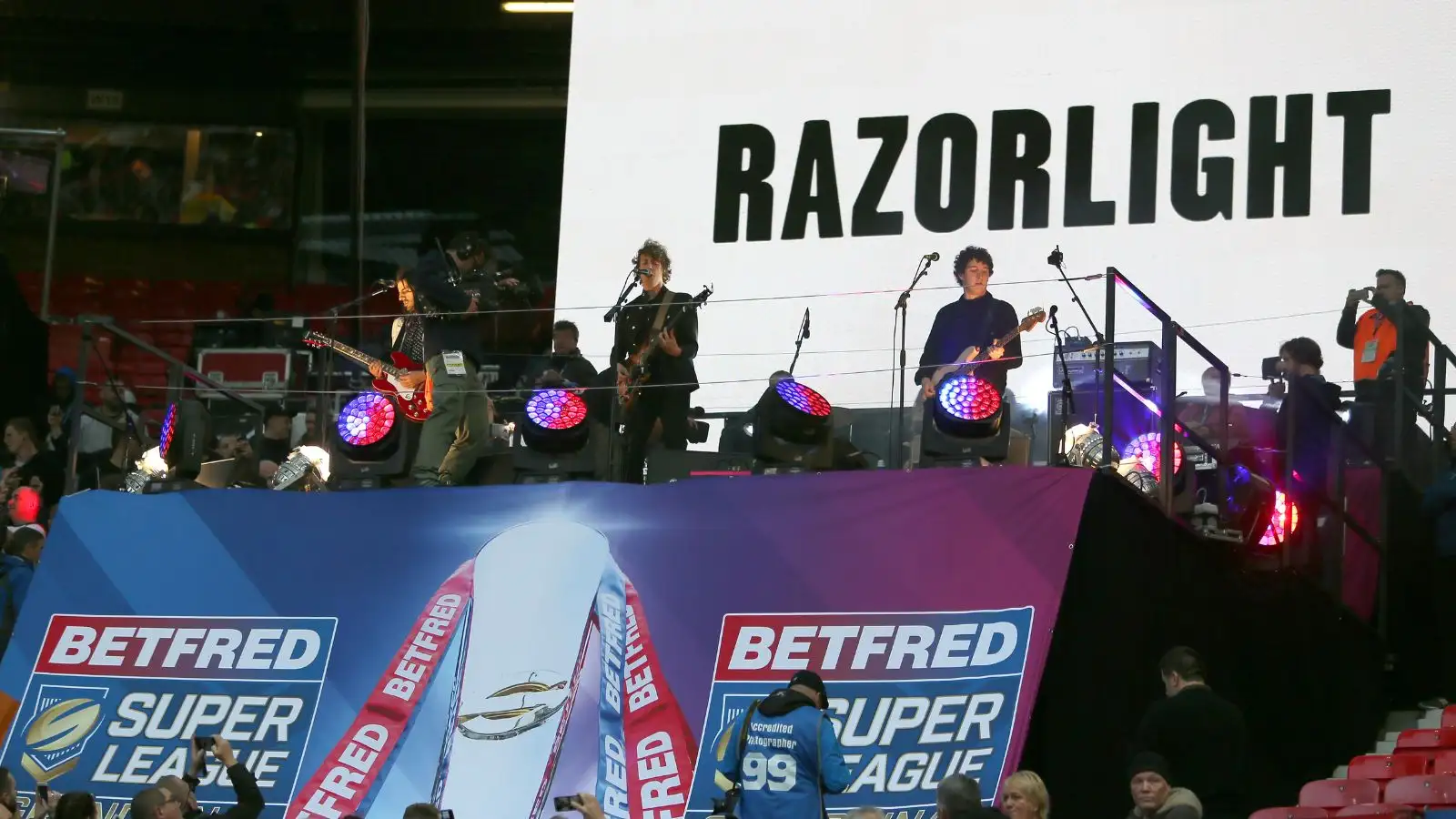 Razorlight performing at Old Trafford
