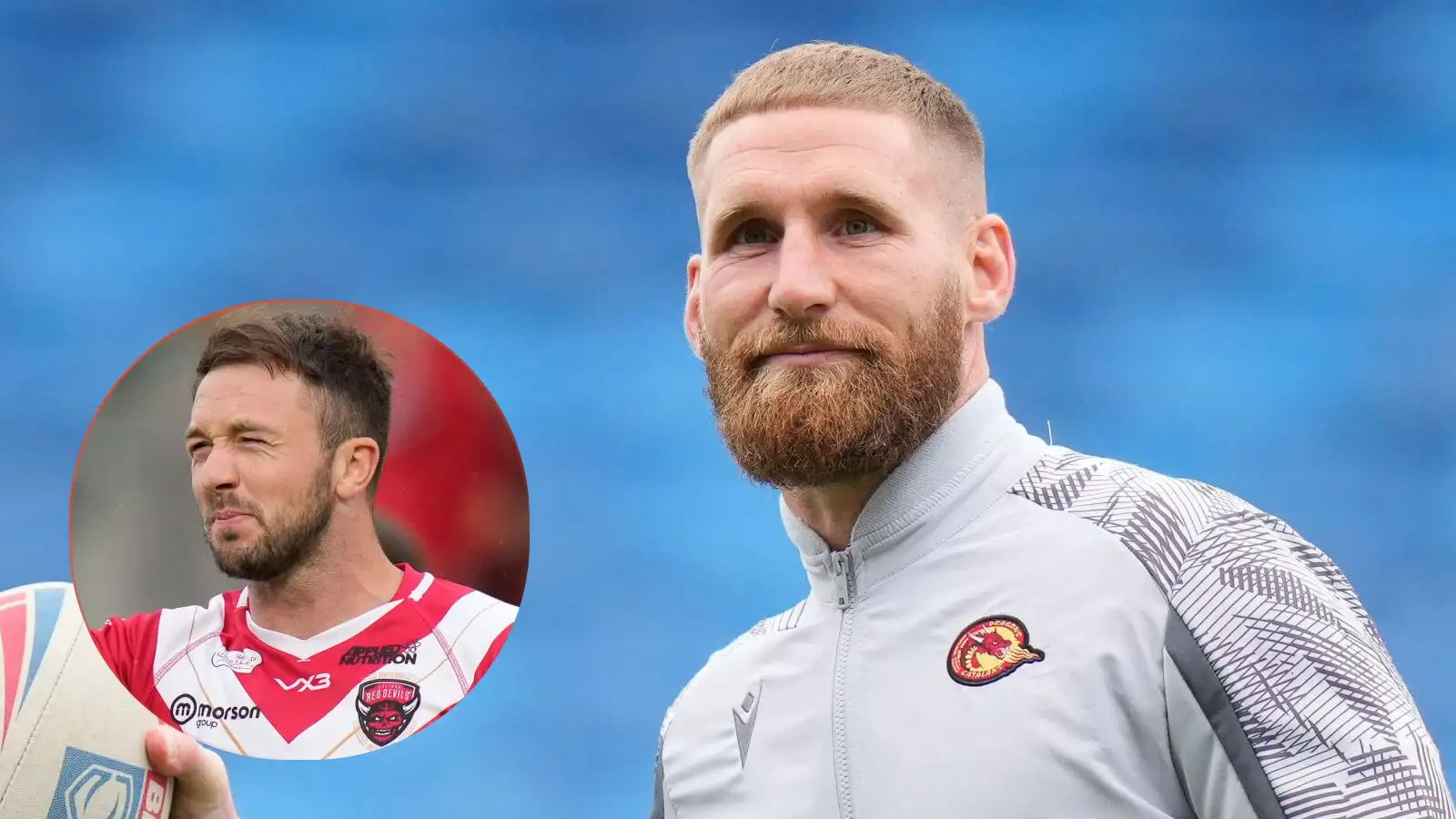 Sam Tomkins Catalans Dragons and Ryan Brierley Salford Red Devils