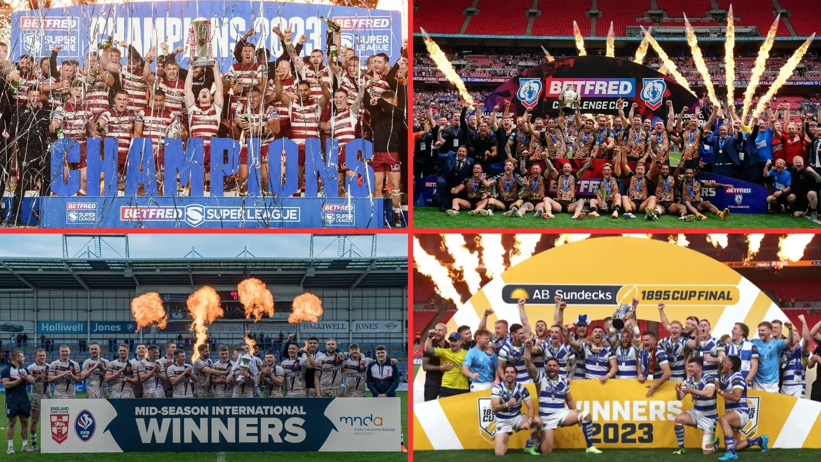 Wigan Warriors, Super League Grand Final, Leigh Leopards, Challenge Cup, England, International, Halifax Panthers, 1895 Cup
