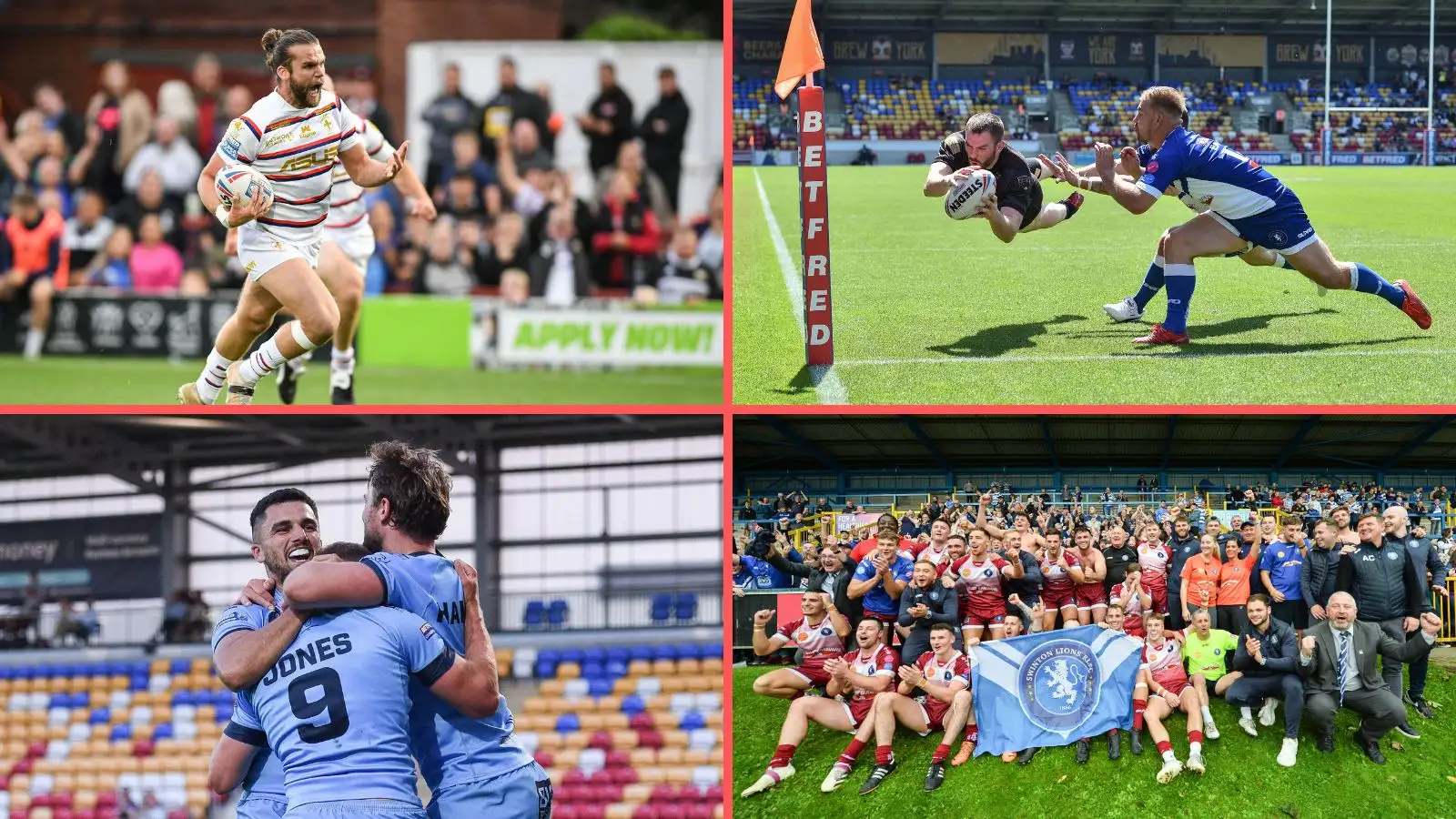 Wakefield Trinity, Widnes Vikings, Featherstone Rovers & Swinton Lions