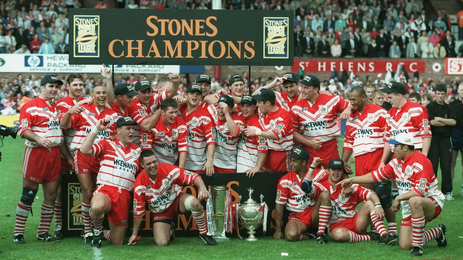 St Helens Super League and Challenge Cup winners 1996 Alamy