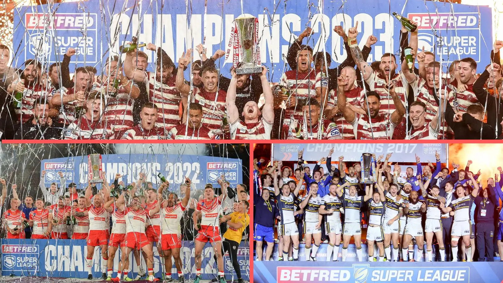 Wigan Warriors, St Helens, Leeds Rhinos