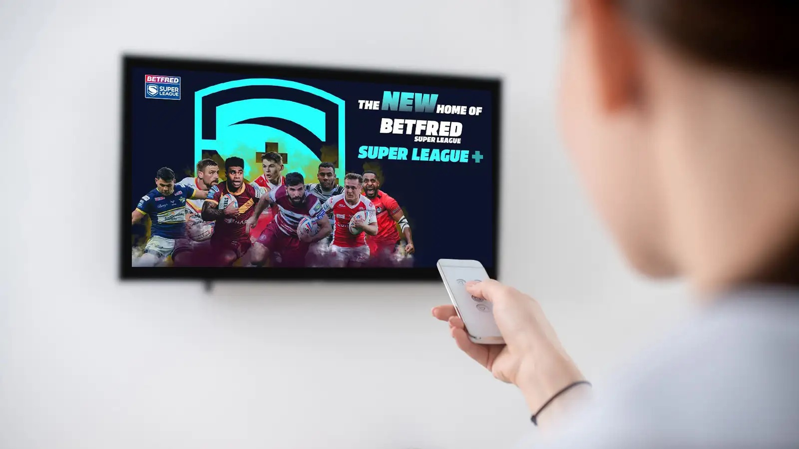 Super League+ on TV screen