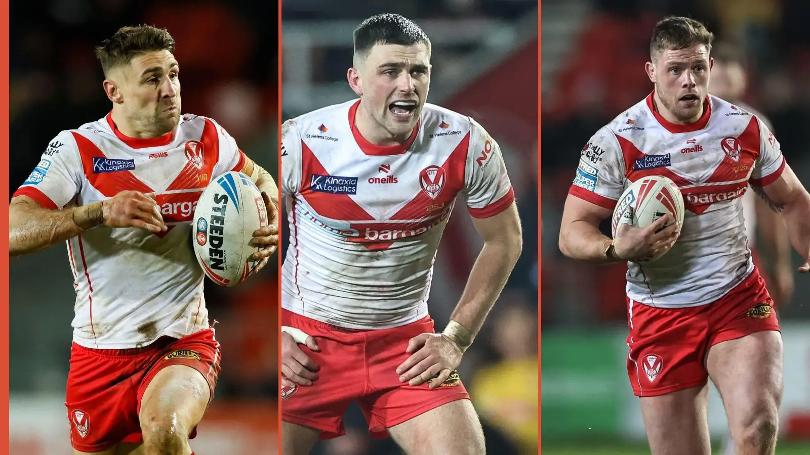 Tommy Makinson, Lewis Dodd, Morgan Knowles St Helens Alamy