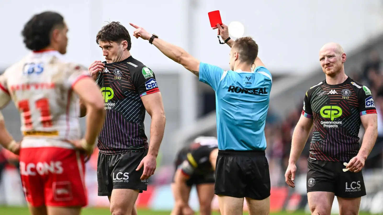 Liam Byrne red card