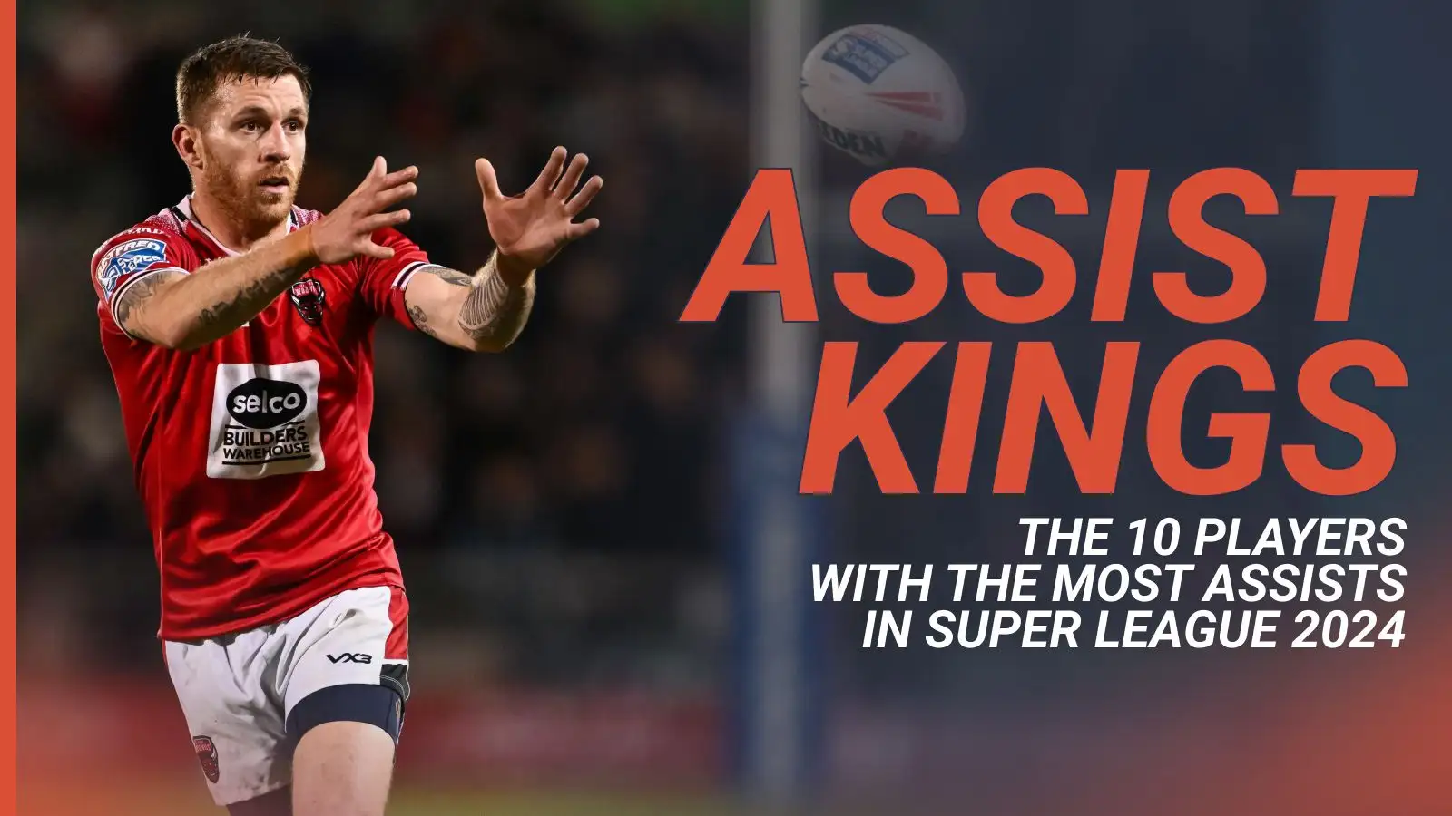 The 10 players with the most assists in Super League this season