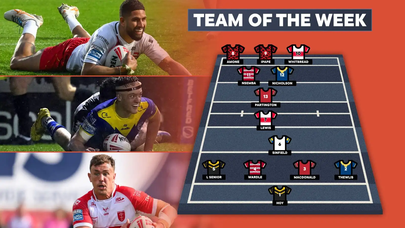 7 clubs represented in Super League Team of the Week from Round 10