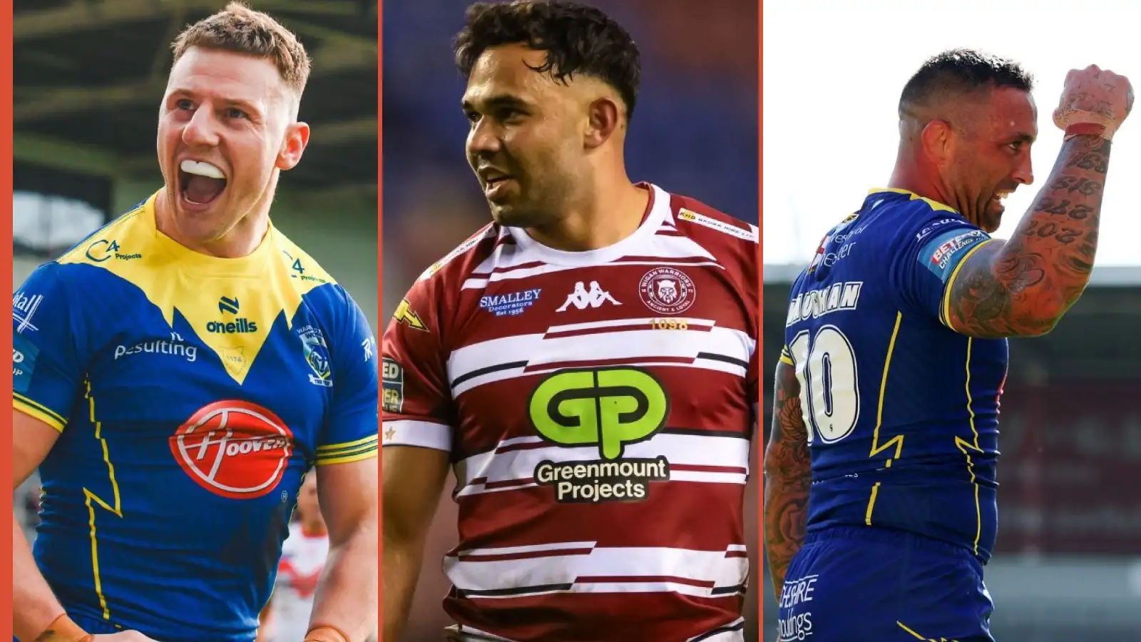 An impressive combined 13 of Wigan Warriors and Warrington Wolves stars with Liam Farrell omitted