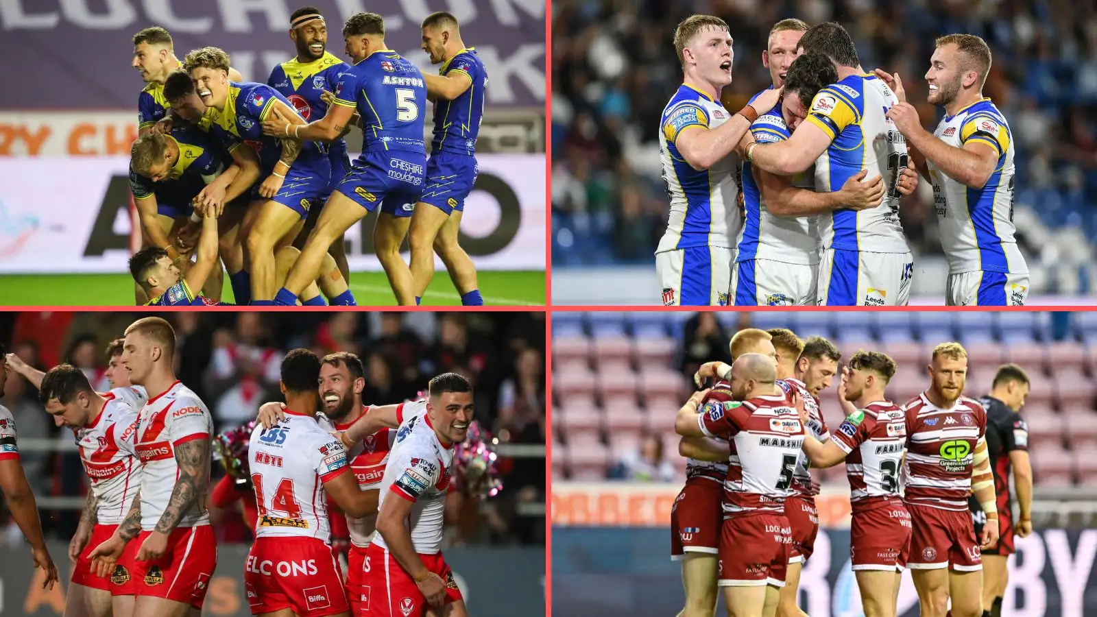 Warrington Wolves, Leeds Rhinos, St Helens, Wigan Warriors