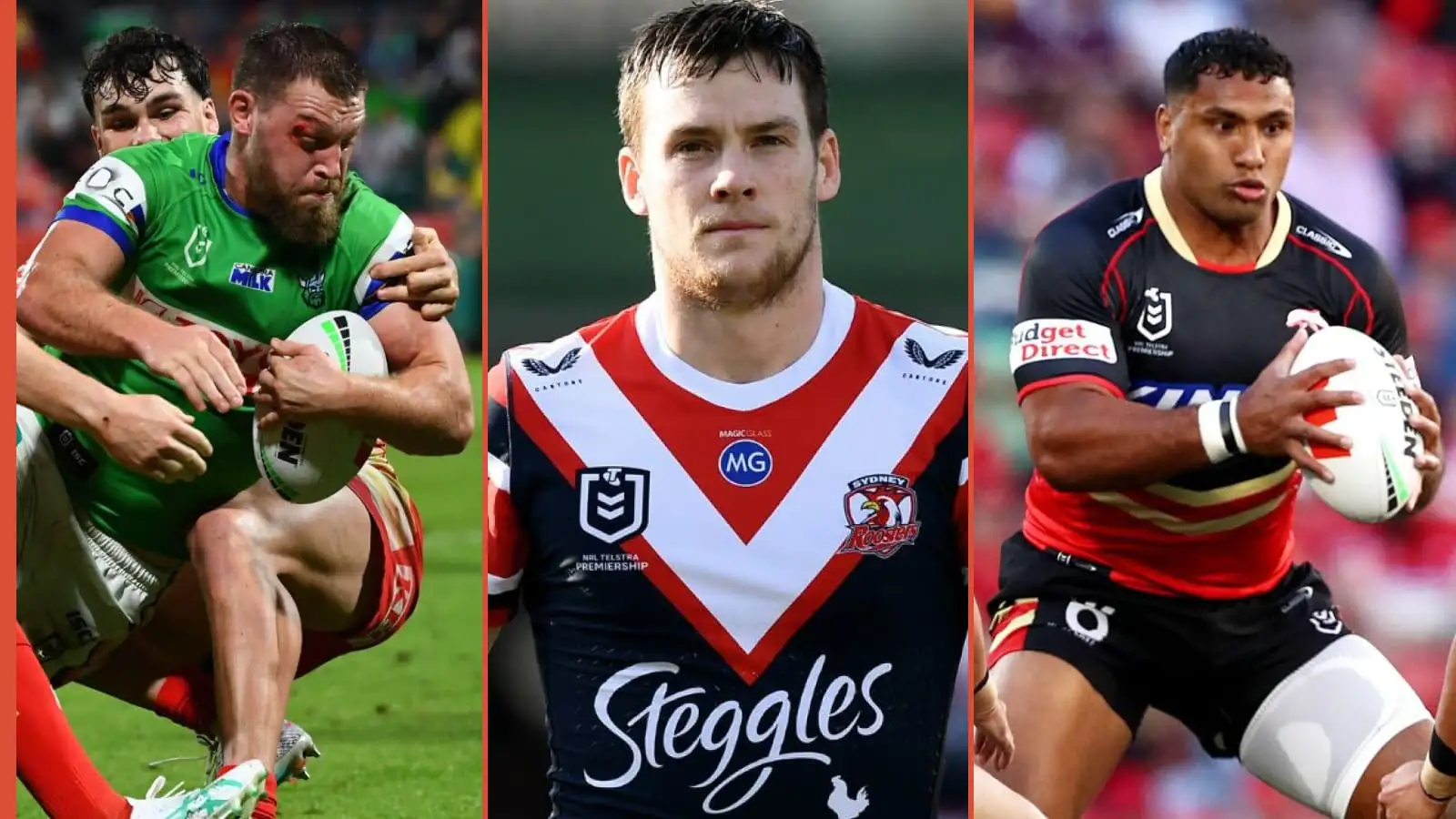 Elliott Whitehead, Luke Keary and Tevita Pangai Jr