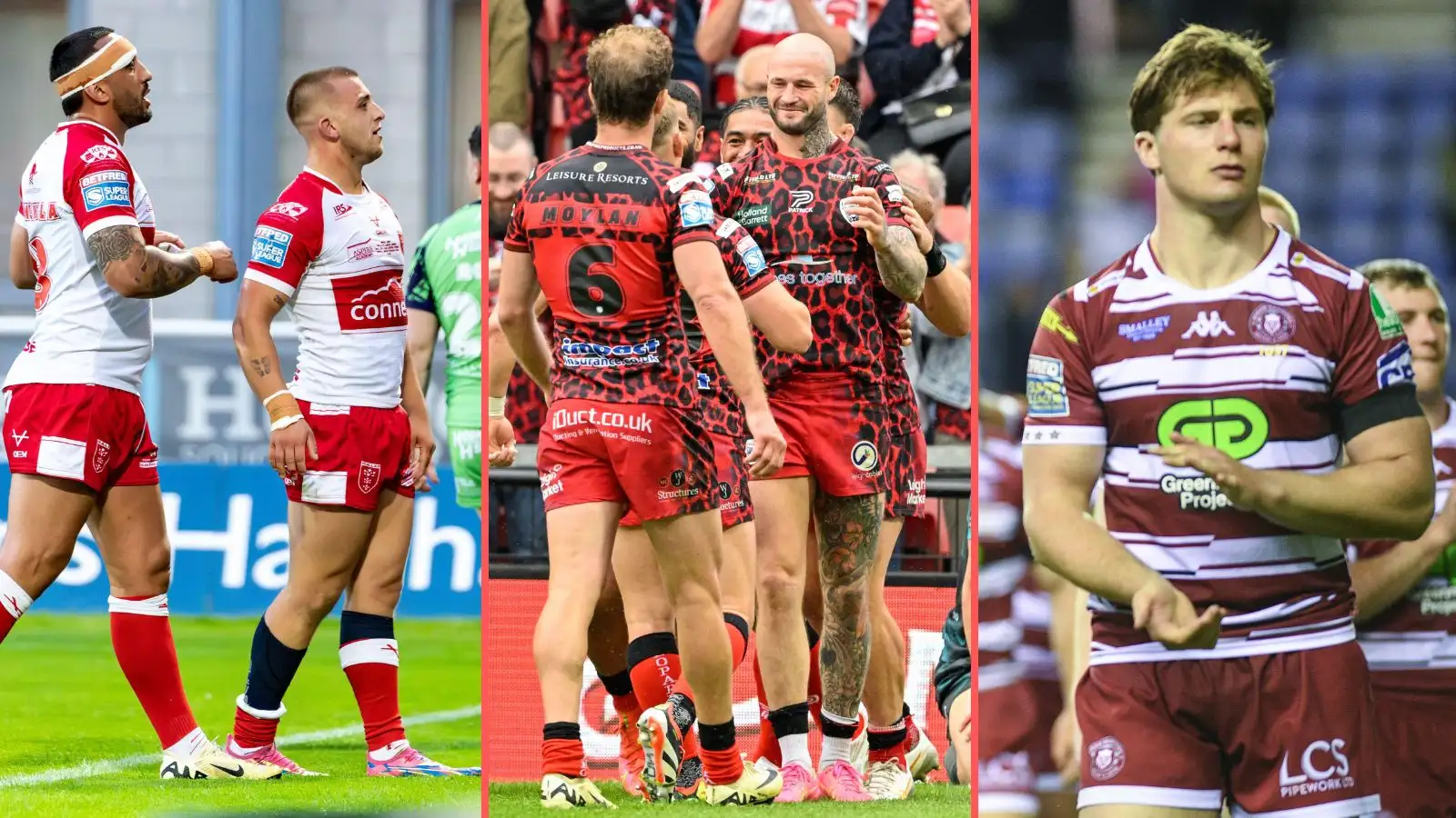 Hull KR, Wigan Warriors, Leigh Leopards