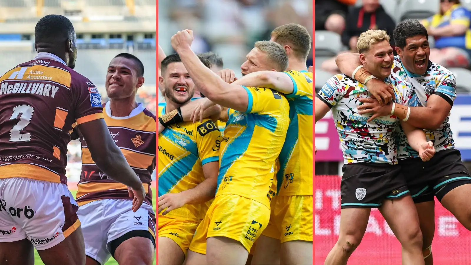 Huddersfield Giants, Leeds Rhinos, Leigh Leopards