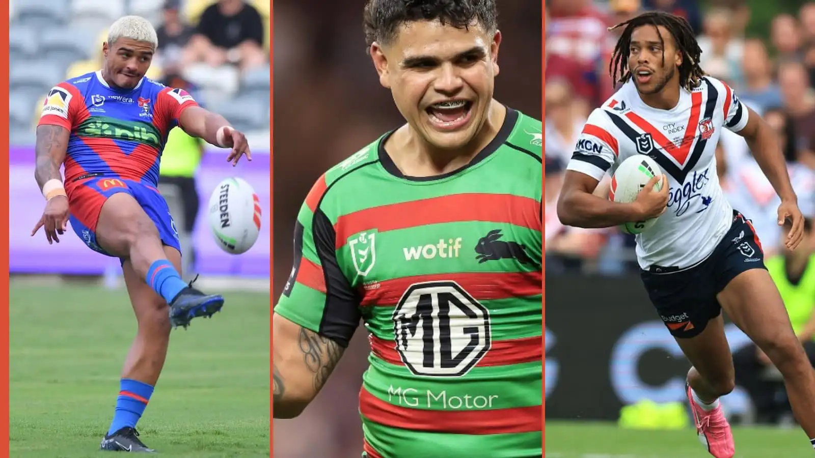 Will Pryce, Latrell Mitchell and Dom Young