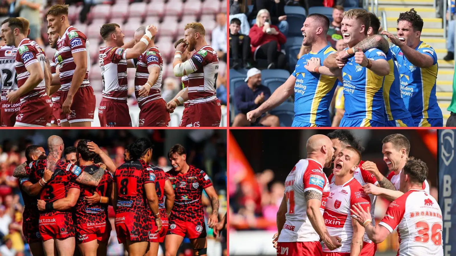 Wigan Warriors, Leeds Rhinos, Leigh Leopards, Hull KR