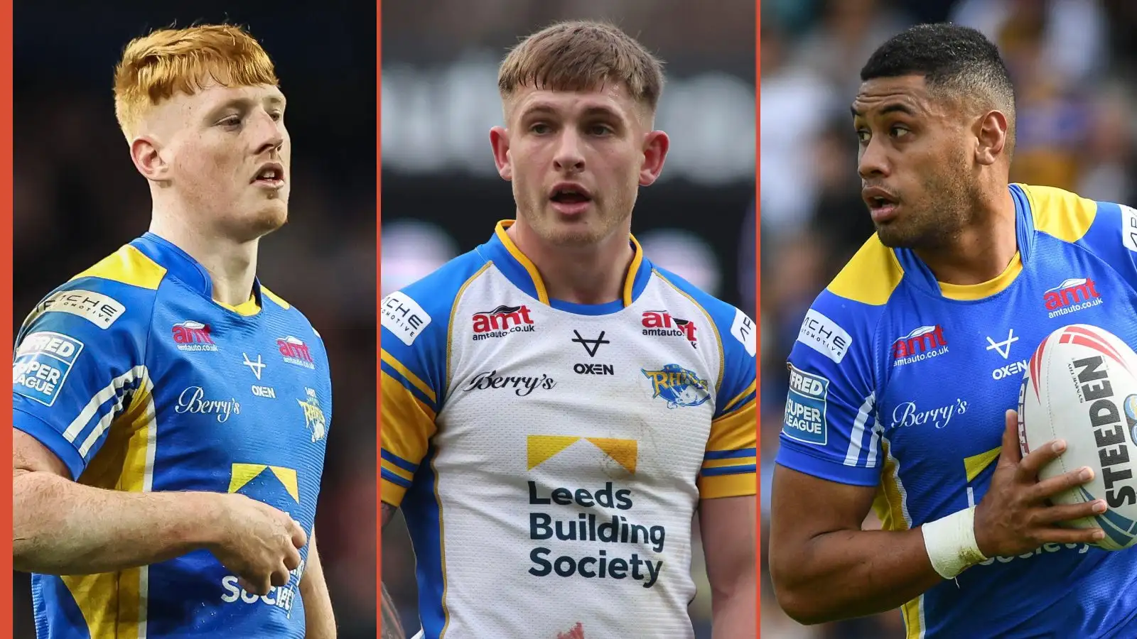 Luis Roberts, Corey Johnson, David Fusitu'a Leeds Rhinos Alamy