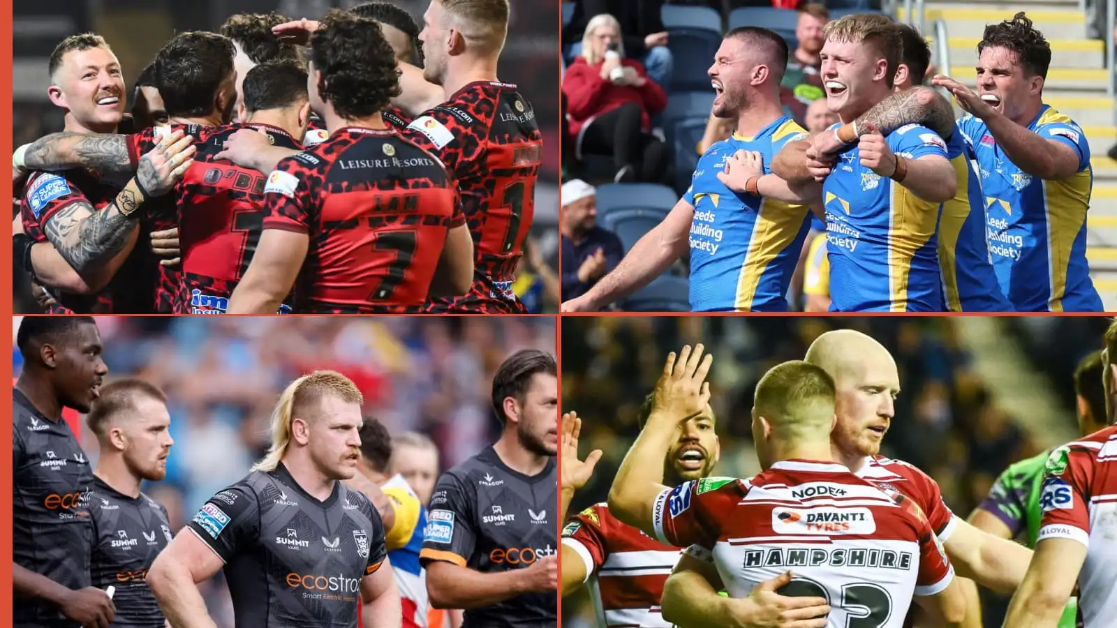 Leigh Leopards, Leeds Rhinos, Hull FC and Wigan Warriors