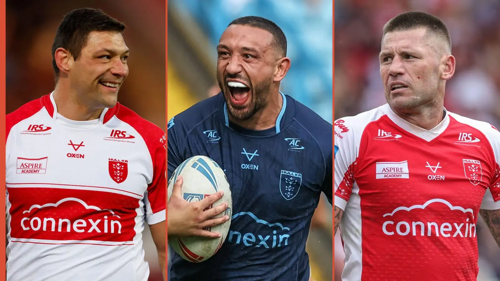 Ryan Hall, Elliot Minchella, Shaun Kenny-Dowall Hull KR Alamy