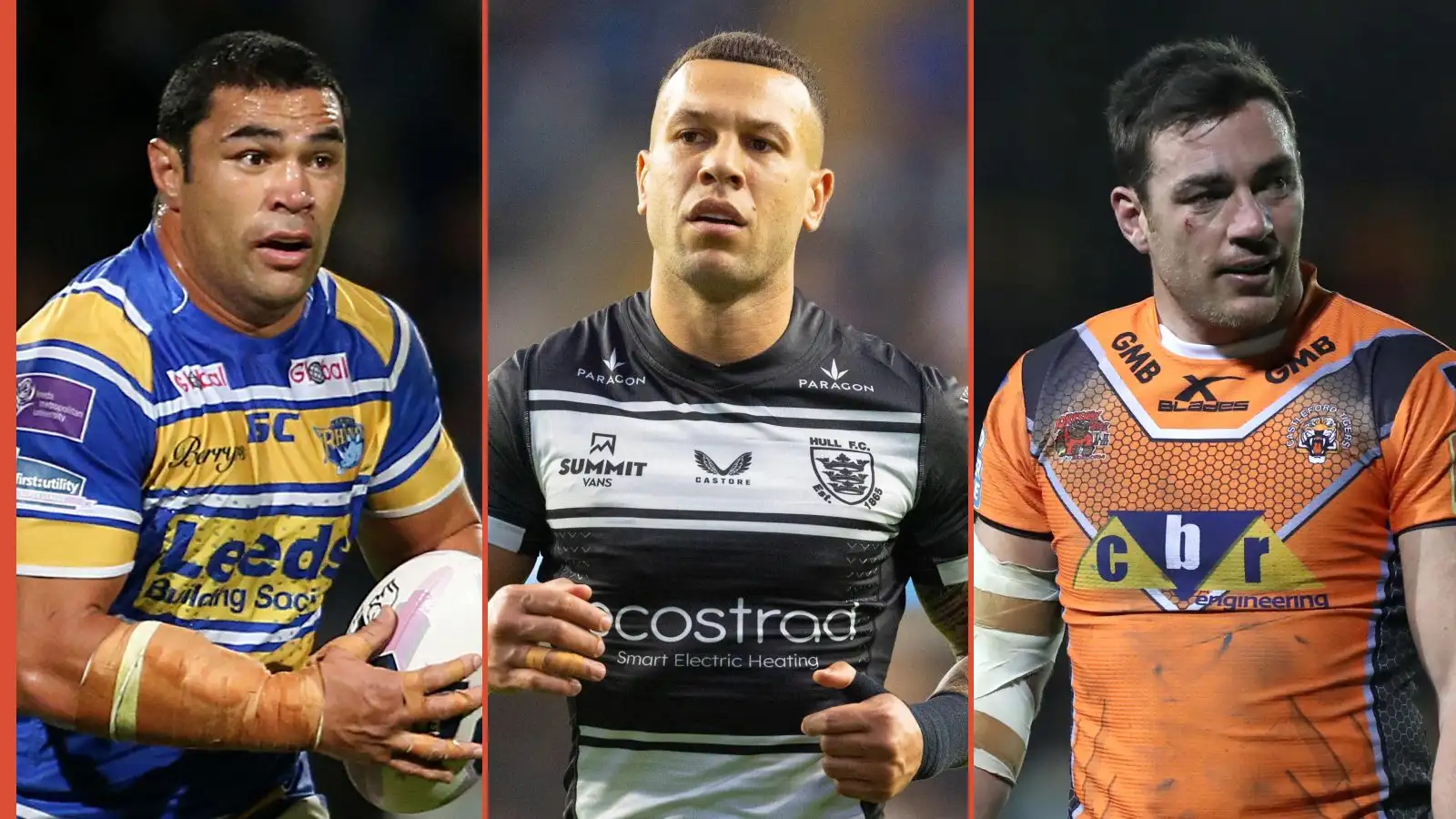 Kylie Leuluai Leeds Rhinos, Carlos Tuimavave Hull FC, Grant Millington Castleford Tigers Alamy