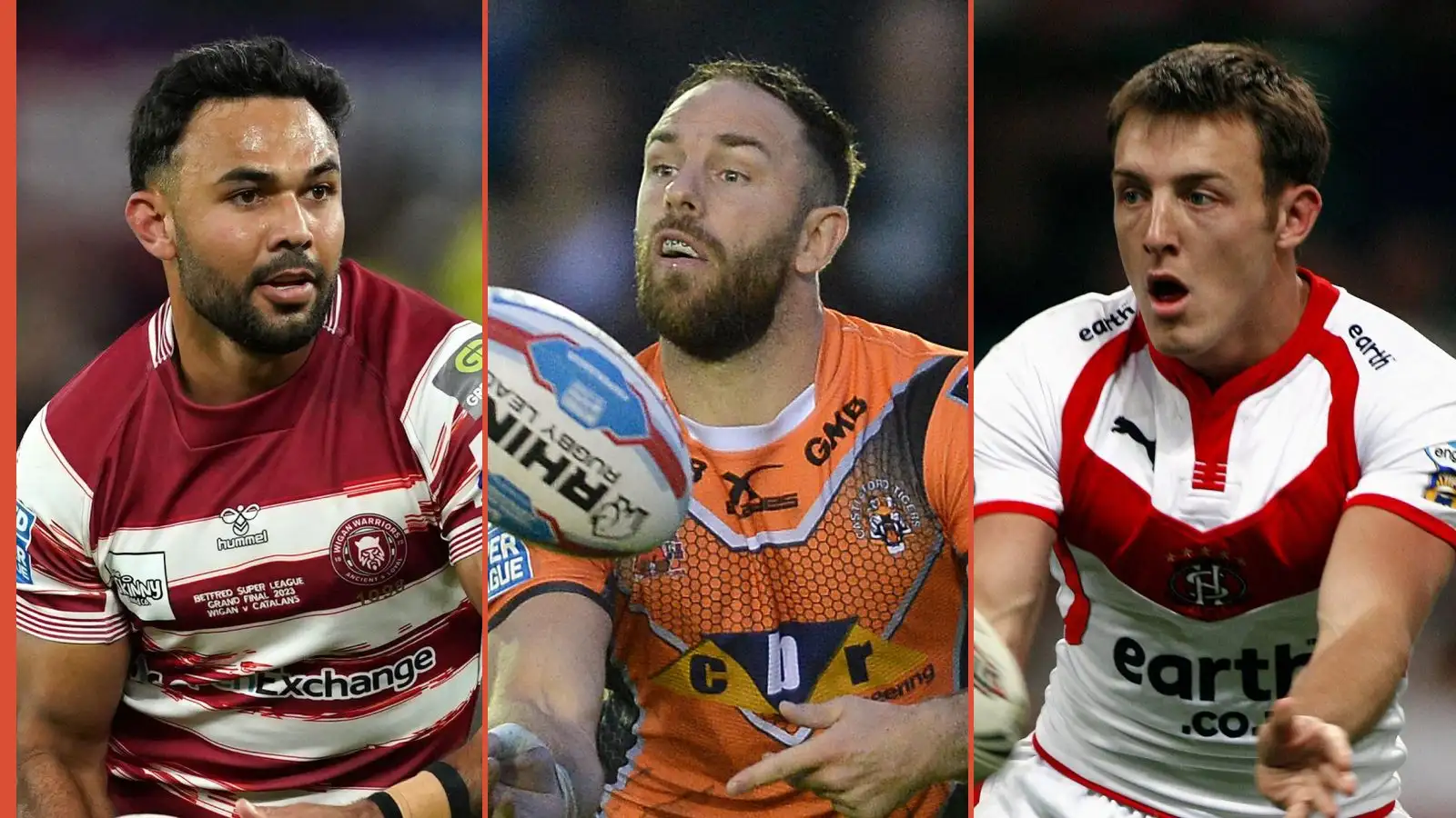 Bevan French Wigan Warriors, Luke Gale Castleford Tigers, James Roby St Helens Alamy