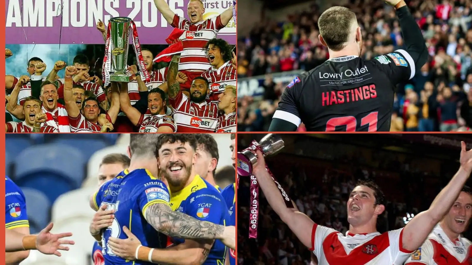 Wigan Warriors, Salford Red Devils, Warrington Wolves and St Helens