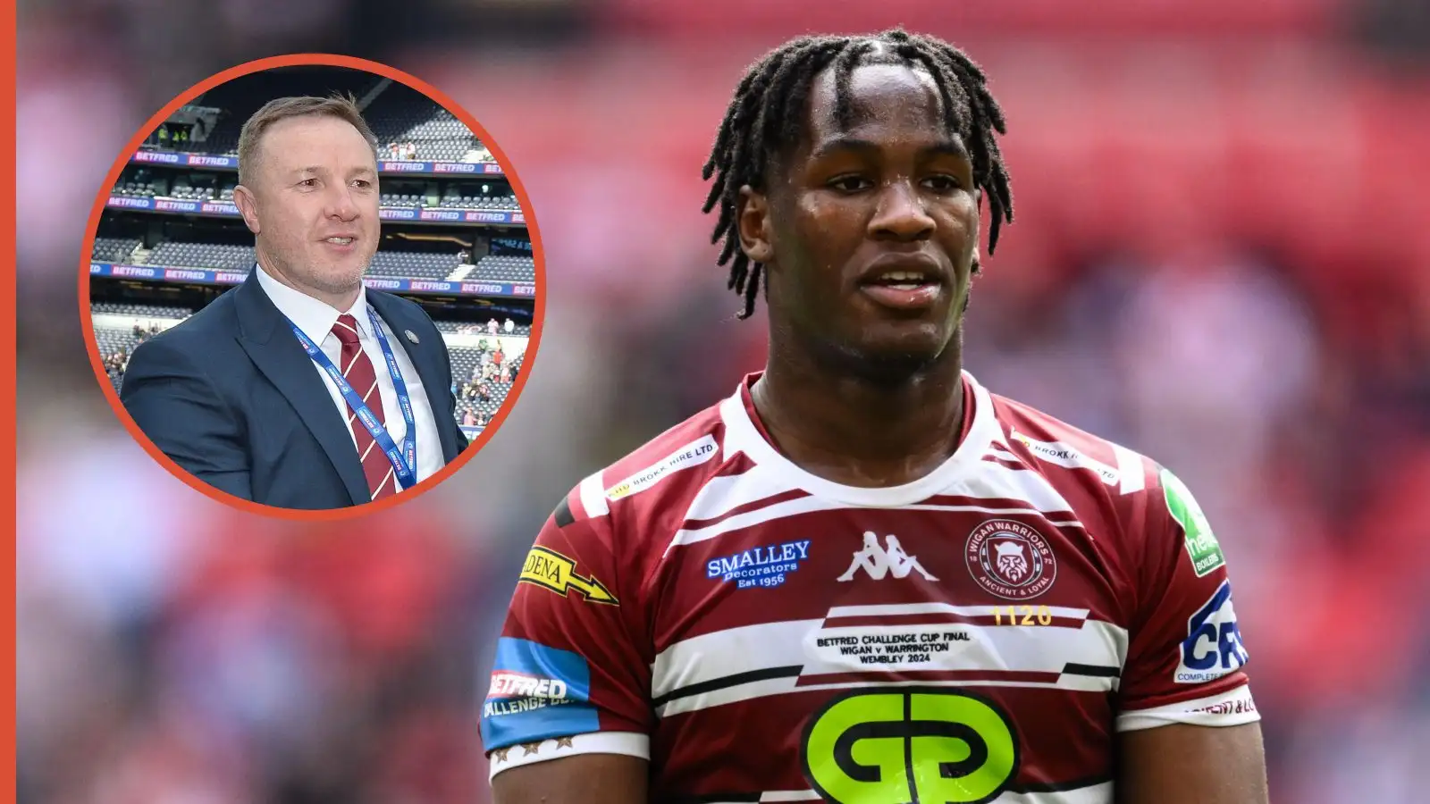 Junior Nsemba Kris Radlinski Wigan Warriors Alamy