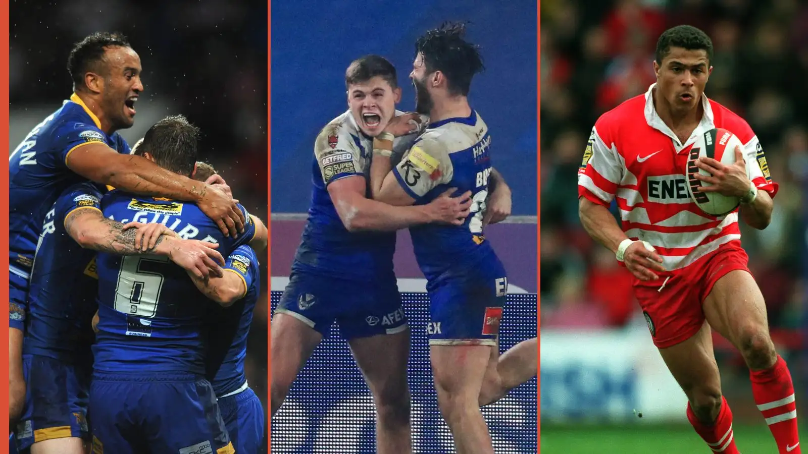 Rob Burrow, Jack Welsby, Jason Robinson Super League Grand Final tries Alamy