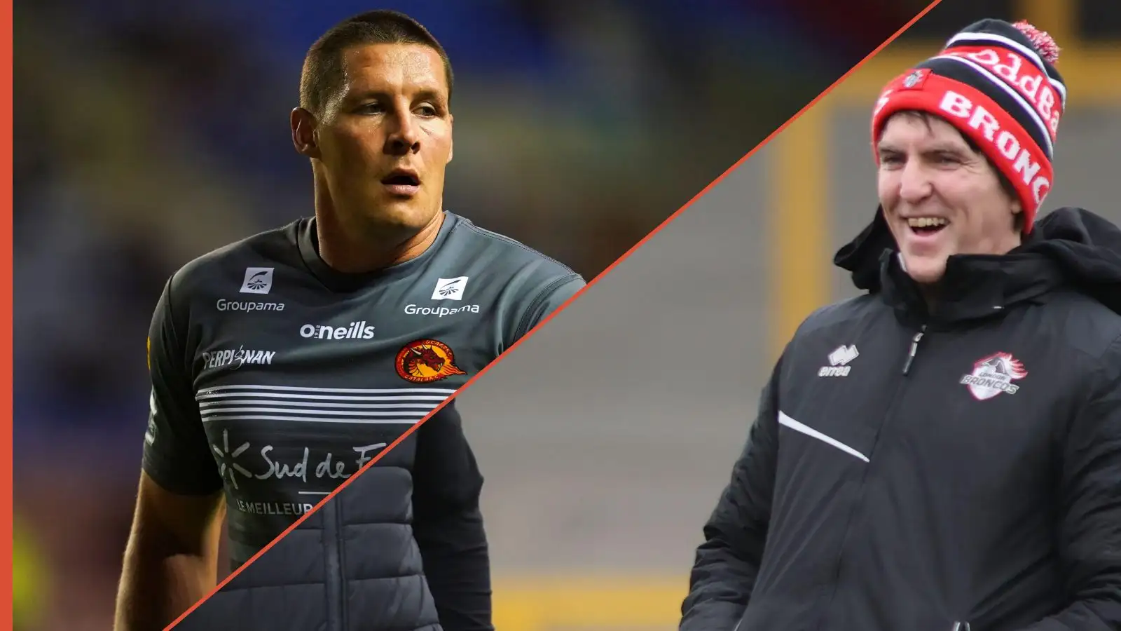 Joel Tomkins, Ryan Sheridan Catalans Dragons Alamy