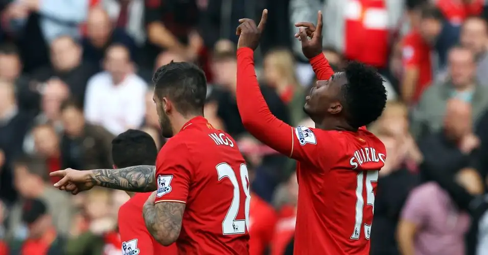 Daniel Sturridge: Celebrates scoring for Liverpool against Aston Villa