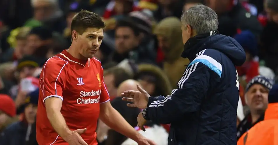 Steven Gerrard (l): Says Jose Mourinho (r) would have been his 'dream' boss at Liverpool