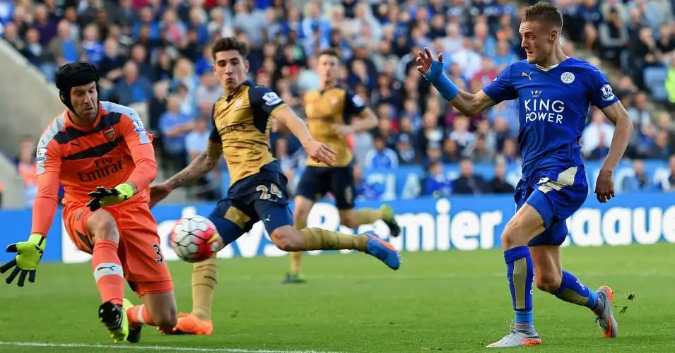 Jamie Vardy: Scored twice for Leicester, but would rather have the points