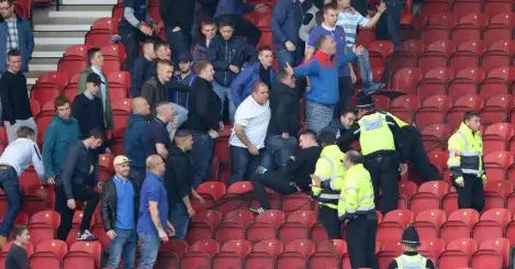 Leeds fans clash with police after Boro defeat