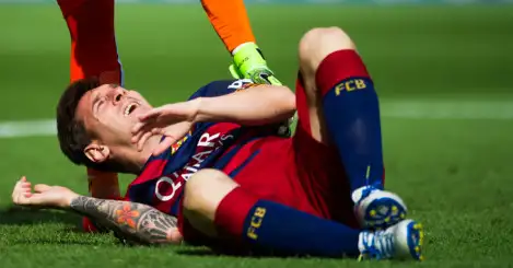 Messi tears ligaments, faces eight weeks out