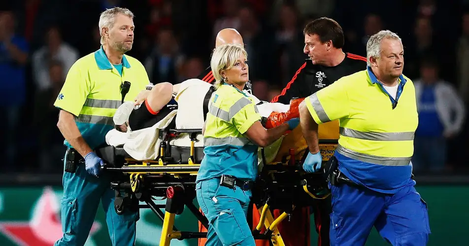 Luke Shaw: Manchester United man is stretchered off