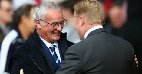 Ranieri relies on Vardy, rueful Koeman