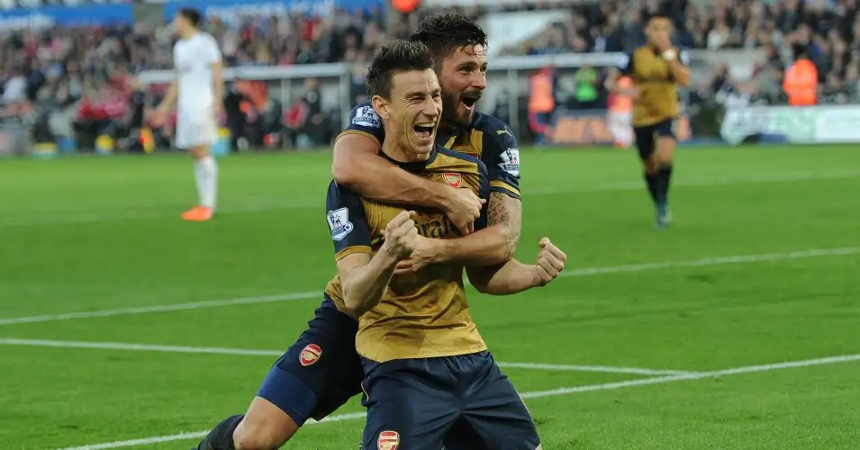 Laurent Koscielny: Defender celebrates Arsenal's second